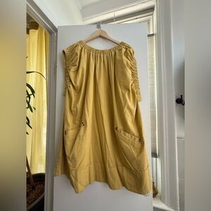 Free People Yellow Sleeveless Dress with Pockets